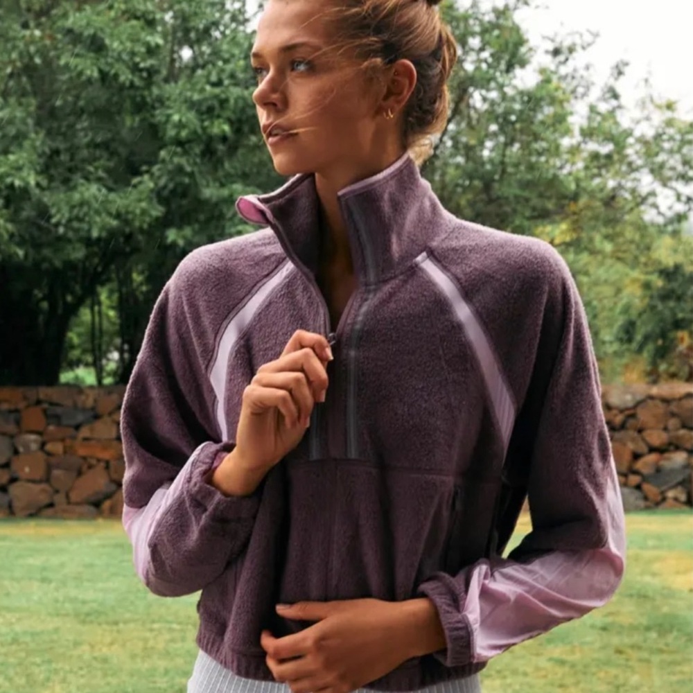 Free people movement so fly half zip boysenberry combo size extra small. NWT